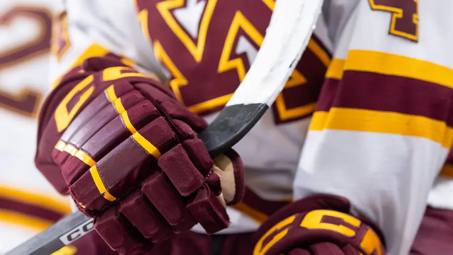 Football player holding football