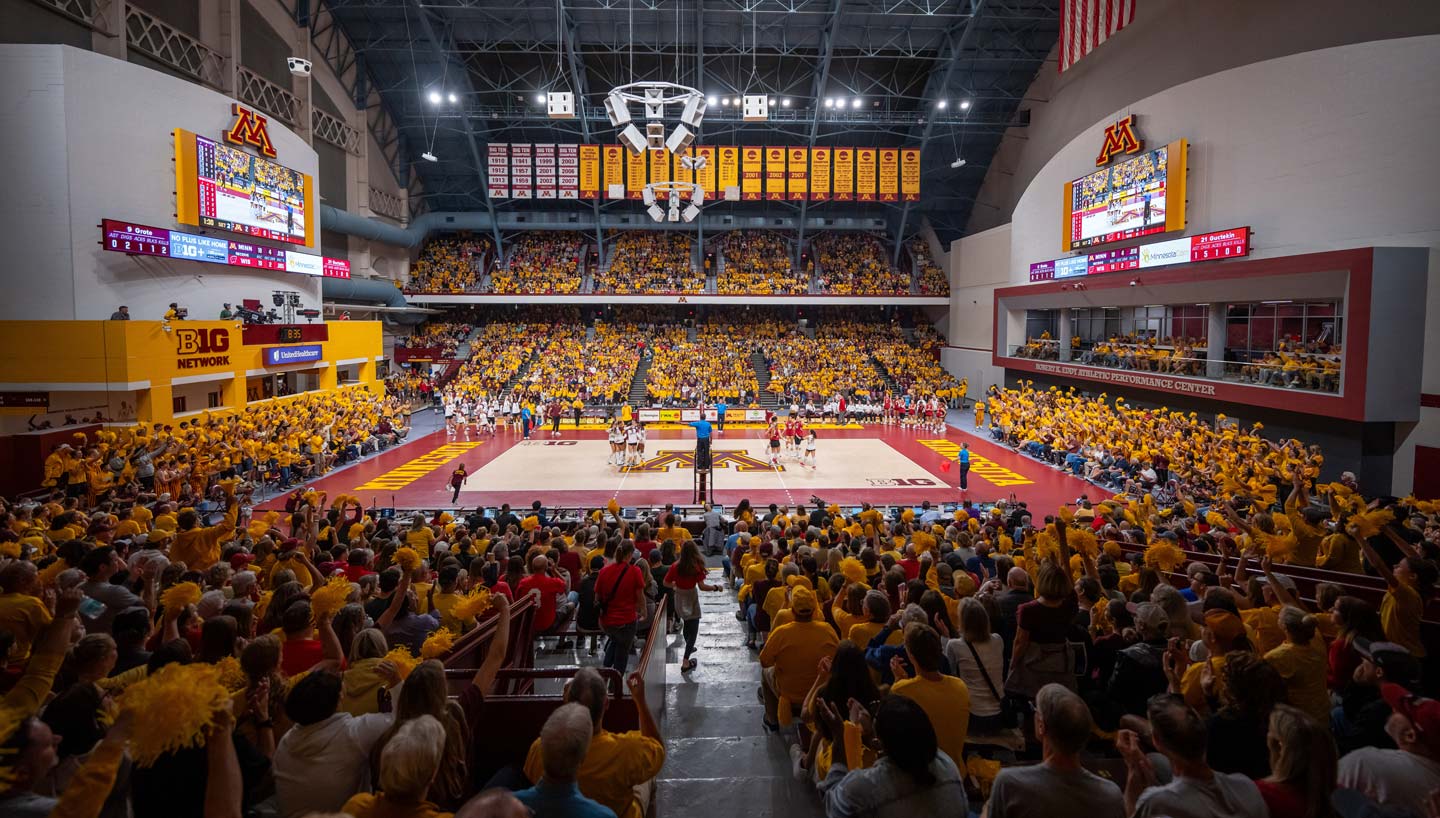 Full arena for volleyball game