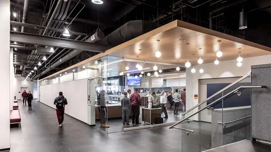 People walking around