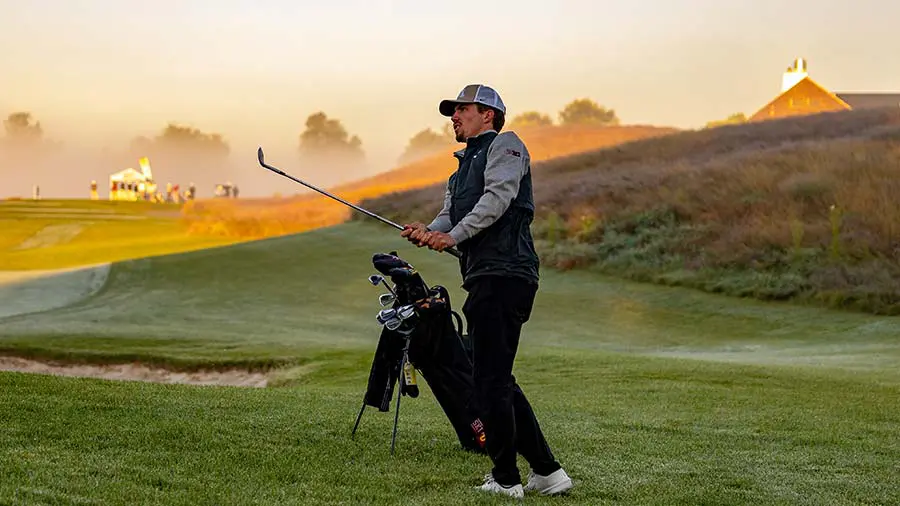Football player running with the ball
