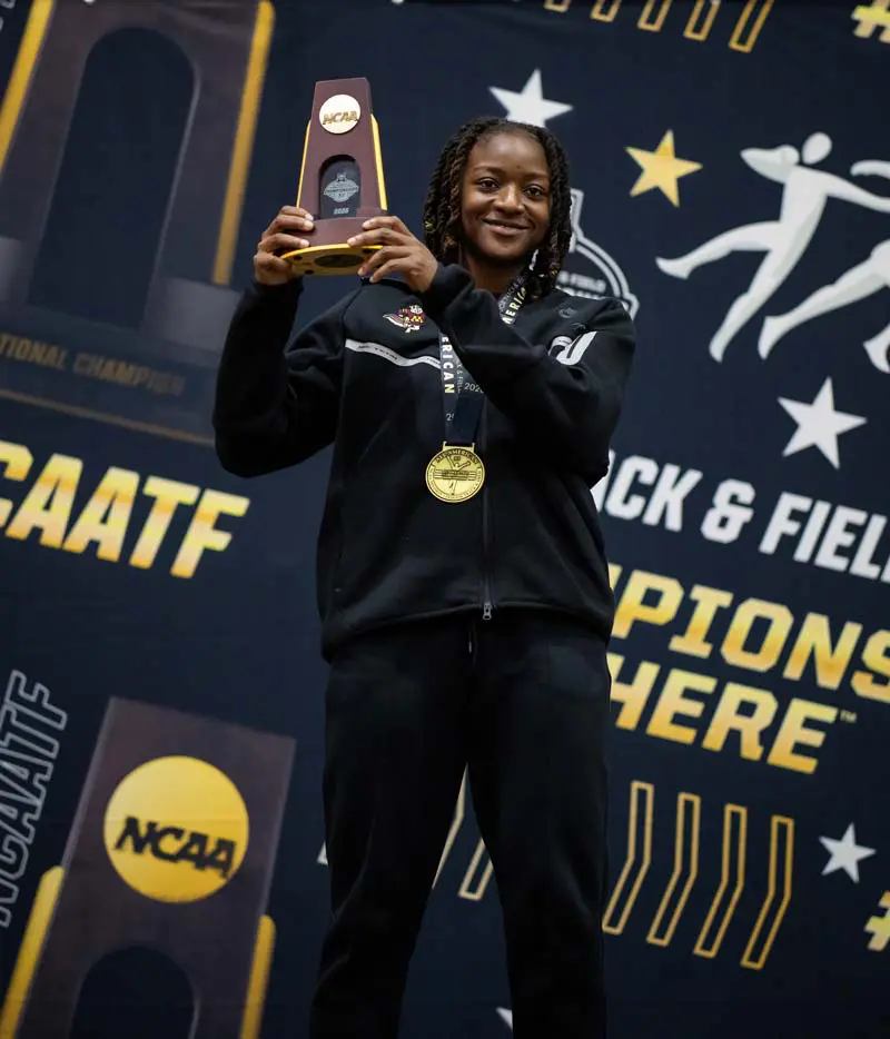 Gopher student-athlete competing in athletic event