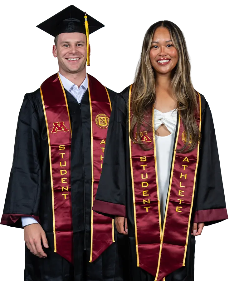 Graduate in cap and gown