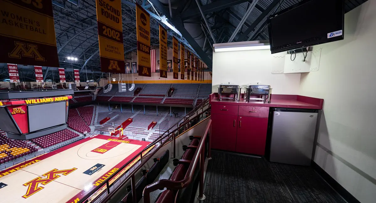 basketball suite seating area