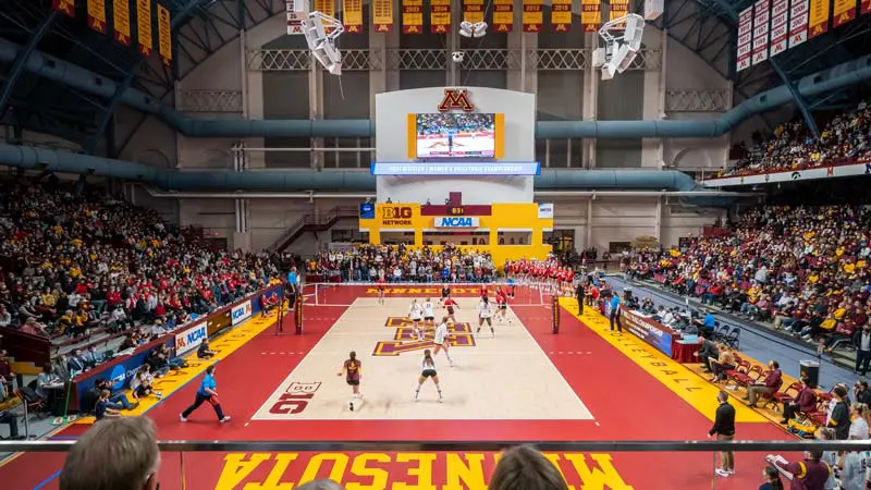 View of court during game from club area