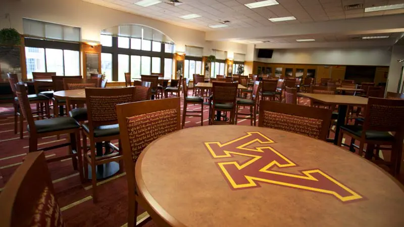 Tables in club room